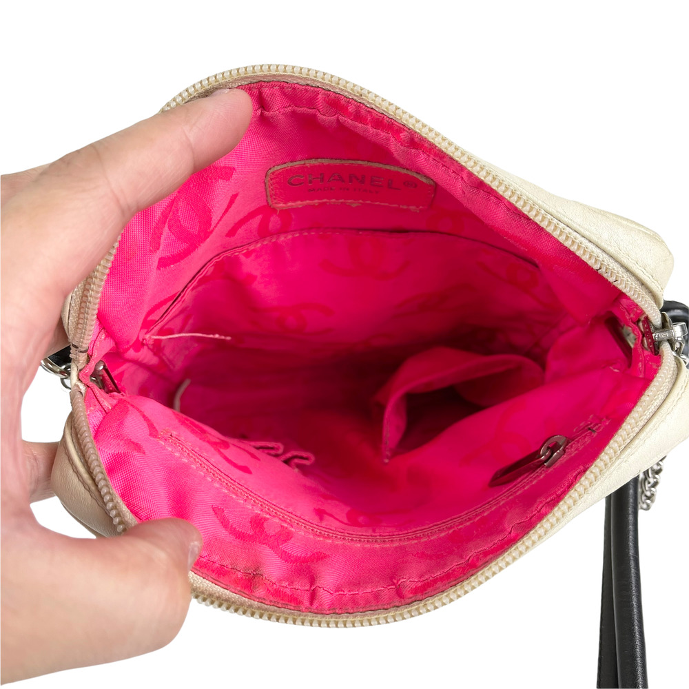 CHANEL Cambon Crossbody Bag Cream White Quilted Leather CC Logo - Picture 3 of 10